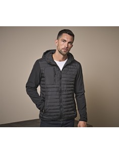 T-9628-Mens Hooded Crossover Jacket 2
